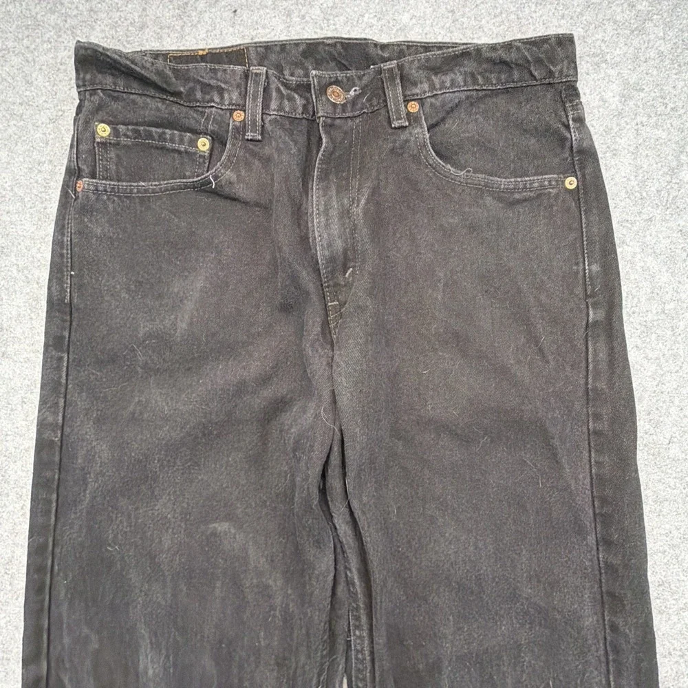 Vintage Levis 565 Made In USA 33x34 Black Grunge Baggy Skate